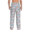 thumbnail image 3 of Goofa Unicorn DoingYoga Printed Soft Pajama Pants for Men, Wide Leg Comfy Casual Lounge Yoga Pants-X-Large, 3 of 9