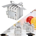 thumbnail image 2 of Small Gift Boxes, Creative Favor Boxes Paper Gift Boxes with Ribbon & Graduation Caps Decor for Presents, Crafting, Cupcake Boxes, Gifts, Candy Boxes for Commencement Party, 1Pc(Silver,2x2x2"), 2 of 9