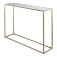 thumbnail image 1 of Convenience Concepts Gold Coast Slim Accent Sofa Console Table, Gold/Faux Marble, 1 of 4