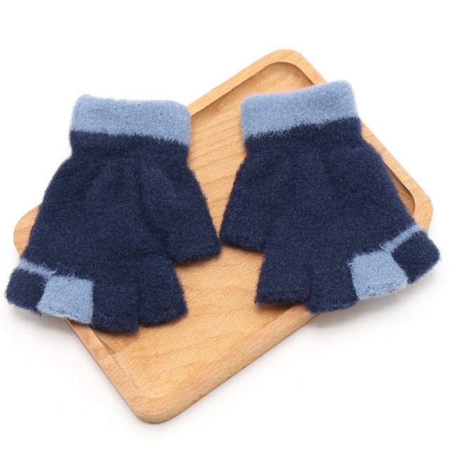 Guantes de invierno para niños, cálidos, de princesa, para niñas, de cinco dedos, cálidos, con forro polar, bonitos, para niños y niñas, de lana para bebés