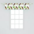 thumbnail image 2 of Ambesonne Tropical Valance Pack of 2, Exotic Birds Green Leaves, 54"X12", White and Multicolor, 2 of 4