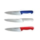 thumbnail image 1 of Kit de 3 cuchillos para Chef  12 inch Hoja Acero Inoxidable Mango Ergonómico Color Azul, rojo y blanco Shorbull, 1 of 11