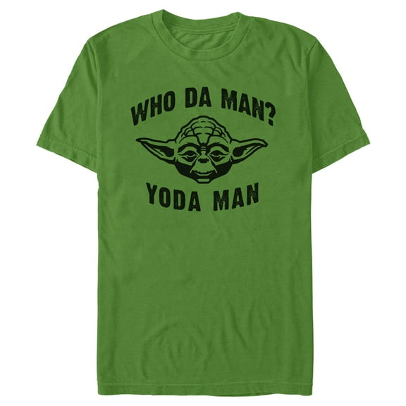 Men's Star Wars: The Empire Strikes Back Who Da Man Yoda Graphic Tee Kelly Green 3X Large