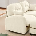thumbnail image 5 of 107" Cloud Couch, Sectional Couches for Living Room, Beige Modern Modular U-Shaped Sofa with Ottoman, Soft Chenille, Tufted Back, Easy Install, 5 of 18