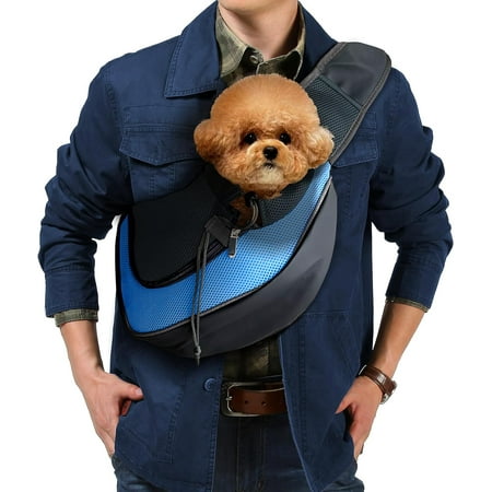 Hgudesign Dog Sling Carrier Pet Puppy Sling Bag Small Dogs s Carrier Hand Free Dog Satchel Carrier for Outdoor Travel  Medium  Grey