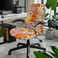 thumbnail image 2 of Xoenoiee 70S 80S Hippie Groovy Flower Print Office Chair Covers, Stretch Computer Chair Cover, Universal Boss Chair Covers Rotating Chair High Back Chair Slipcover for Home Office, Large, 2 of 6