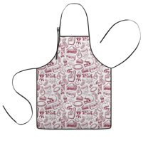 Red Football Event Elements Pattern Kids Aprons for Girls and Boys,Adjustable Neck Strap Toddler Aprons for Kids Cooking Baking