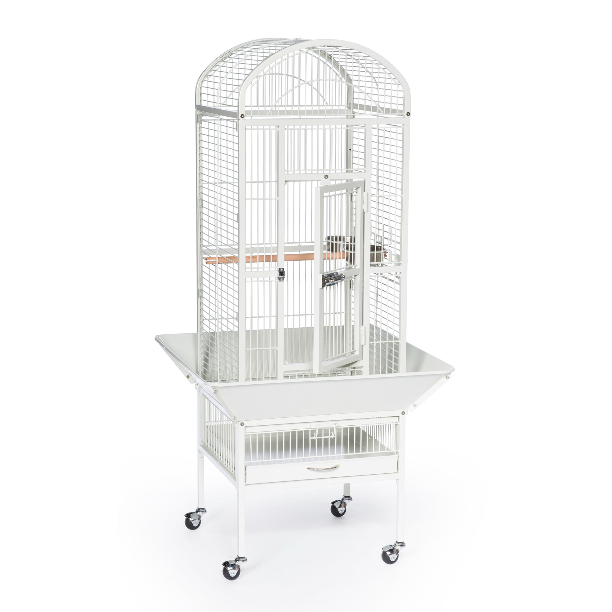 Prevue Pet Products Small Dome Top Bird Cage - Chalk White 34512