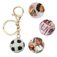thumbnail image 3 of Unique Bargains 1 Pc Fashionable Football Handbag Charm Decorative Keychain Black White Gold Tone, 3 of 5