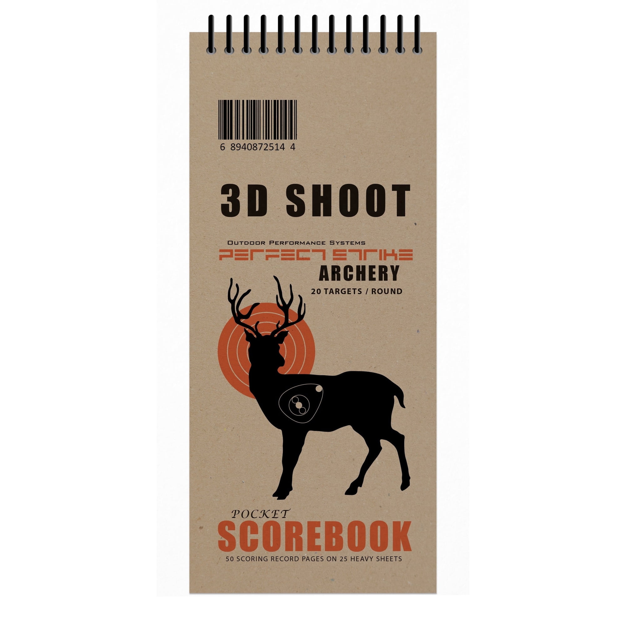 Perfect Strike Archery 3D Shoot SCOREBOOK with Rules and Scoring Diagrams. ASA and IBO scoring rules. (8.5" x 3.75") (1 Book)