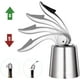 thumbnail image 2 of Tapones para botellas de vino con sacacorchos, tapón de vino de acero inoxidable con silicona, tapas de vino reutilizables para botellas, 2 of 7