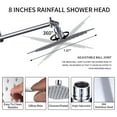 thumbnail image 3 of All Metal Dual Square Shower Head Combo, Rain Shower Head with Handheld Shower Wand and Extra Long Flexible Hose (Polished Chrome), 3 of 8