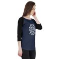 thumbnail image 2 of Inkmeso Women Raglan 3/4 sleeves Tshirt&nbsp;You Can Stop Asking When We're Having A Baby Now Pregnancy News Graphic Top, 2 of 9