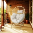 thumbnail image 2 of POCASSY Single Wicker Egg Chair with Cushion and Gliding Base, 2 of 7