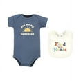 thumbnail image 3 of Hudson Baby Cotton Sleep and Play, Bodysuit and Bandana Bib Set, Kind Human, 3-6 Months, 3 of 4