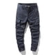 thumbnail image 1 of Pantalones largos de moda para hombre, casuales, de color sólido, cargo, con bolsillos y cremallera, cintura elástica, pantalones largos de algodón para hombre., 1 of 9