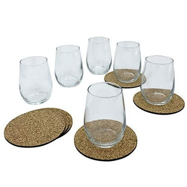 6 OZ MINI TESTER Libbey Stemless Wine Drinking Glasses/Glass 260/Set of 6/Glassware Cocktail Bar Party