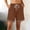 Brown, variant on Women Summer Lace Open Pockets Shorts Women Summer Fashion Casual Solid Color Lace Open Bottom Pockets Shorts Army Green S