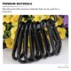 thumbnail image 4 of 40pcs D-Forma en forma de mochila de escalada al aire libre Hebillas prácticas Camping Hebillas, 4 of 6