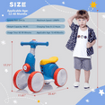 thumbnail image 4 of Xuanlur 6V Electric Baby Balance Bike with Bubble Machine,4 in 1 Toddler Balance Bike w/Remote for 1 Year Old Boys Girls Kids Bubble Bike Ride on Toys w/Powered Motor,Music,LED Lights (Blue&Red), 4 of 8