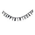 thumbnail image 1 of Happy Birthday Black Letters Pattern Felt Banner Birthday Party Decor Bunting Banner Party Garland Banner, 1 of 8