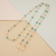 thumbnail image 1 of ZHAOCHENG (azul)Cadenas para gafas, Cordón para gafas, Cordón para gafas, Elegante soporte para gafas, Correa para gafas de sol con cuentas de cristal metálicas, Cordón de retención de máscara para ga, 1 of 5