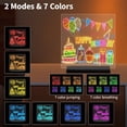 thumbnail image 4 of KOBAIBAN 7.9" Rechargeable LED Drawing Board with 9 Lighting Modes, 12 Markers, Light up Drawing Board for Kids Girls Boys Birthday Gifts, Black, 4 of 12