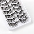 thumbnail image 4 of Kit de 10 pares de pestañas postizas, pestañas postizas 3D, pestañas largas naturales y esponjosas, pestañas postizas de banda suave reutilizables, extensión de pestañas de maquillaje negro de lujo, 4 of 5