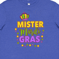 thumbnail image 4 of Inktastic Mister Mardi Gras with Crown and Dots Youth T-Shirt, 4 of 5