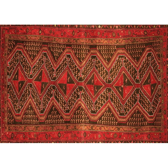 Ahgly Company Indoor Rectangle Persian Orange Traditional Area Rugs, 2' x 4'