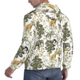 thumbnail image 6 of Fotbe Men's Hoodie with Vintage Animals Palm Tree Pattern - Kangaroo Pocket Pullover Hooded Sweatshirt, Perfect for Daily Wear, Travel, and Home-Medium, 6 of 7