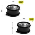 thumbnail image 2 of oliveware SOPL (logo) with Device Benny Containers with BPA Free Airtight Lid, Inside Steel Container, Microwave Safe & Leak Proof, Home & Office Use, Set of 2 (450ml) - Black, Stainless Steel, 2 of 5