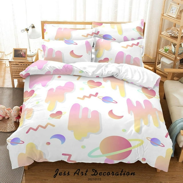 3D Love Space Quilt Cover Set Bedding Set Duvet Cover Pillowcases 28