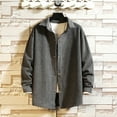 thumbnail image 2 of Vedolay Men Jackets for Winter Long Sleeve Button Down Blazer Jacket Coat Outwear Clothes Dark Gray,3XL, 2 of 4