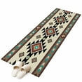 thumbnail image 6 of Southwest Geometric Kitchen Runner Rug 2x6 Washable Runners for Hallway Non Slip Brown Mexican Aztec Boho Tribal Large Area Rug Indoor Floor Carpet for Bathroom Laundry Entryway Bedroom Living Room, 6 of 8