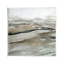 Stupell Industries Abstract Brown Landscape Abstract Painting Unframed Art Print Wall Art, 12 x 12