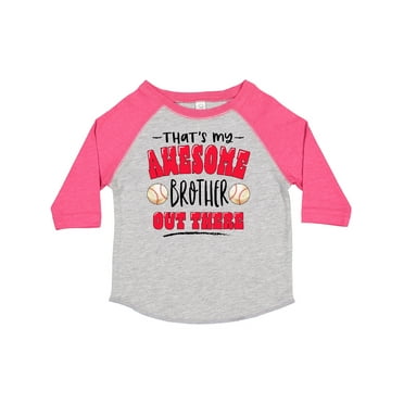 Inktastic That's My Awesome Brother out There with Baseballs Boys or Girls Toddler T-Shirt