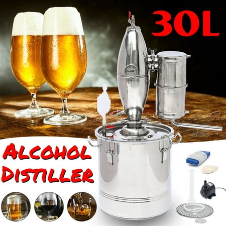 Brew Kit - 5/8/13 Gallon 20L/30L/50L Wine Alcohol Distiller Beer Stainless Copper Moonshine Still Home Water Equipment Machine Maker Brew Kit Distilling Boiler