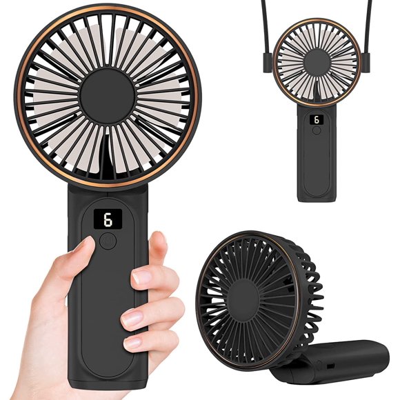 Ventilador portátil Peiyuu de 4000 mAh, recargable, 6 velocidades