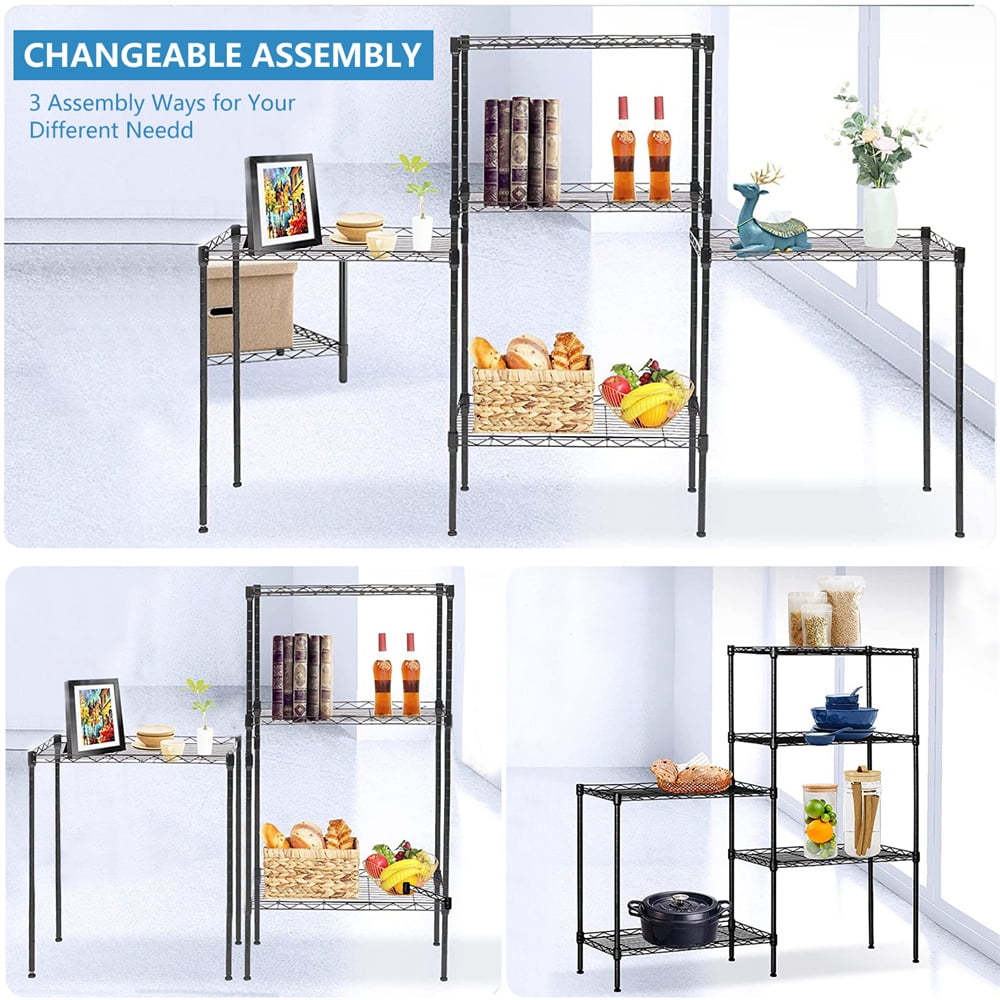 Buy Metal Rack and Shelves, Upgraded 5Shelf Wire Shelving Unit for