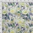 thumbnail image 4 of oneOone Viscose Chiffon Yellow Fabric Florals Craft Projects Decor Fabric Printed By The Yard 42 Inch Wide, 4 of 6