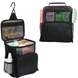 Protege Hanging Toiletry Kit Organizer, Polyester, Black, with ample  storage, mesh pockets and secure hanging feature - Walmart.com