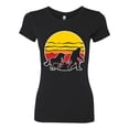thumbnail image 2 of Wild Bobby Sunset Silhoutte Unicorn and Sasquatch Women Slim Fit Junior Tee, 2 of 6