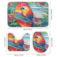 thumbnail image 3 of Hawaiian Style 4 Piece Shower Curtain Sets, with Non-Slip Rugs, Toilet Lid Cover And Bath Mat, for Bathroom Decor Set, 3 of 8