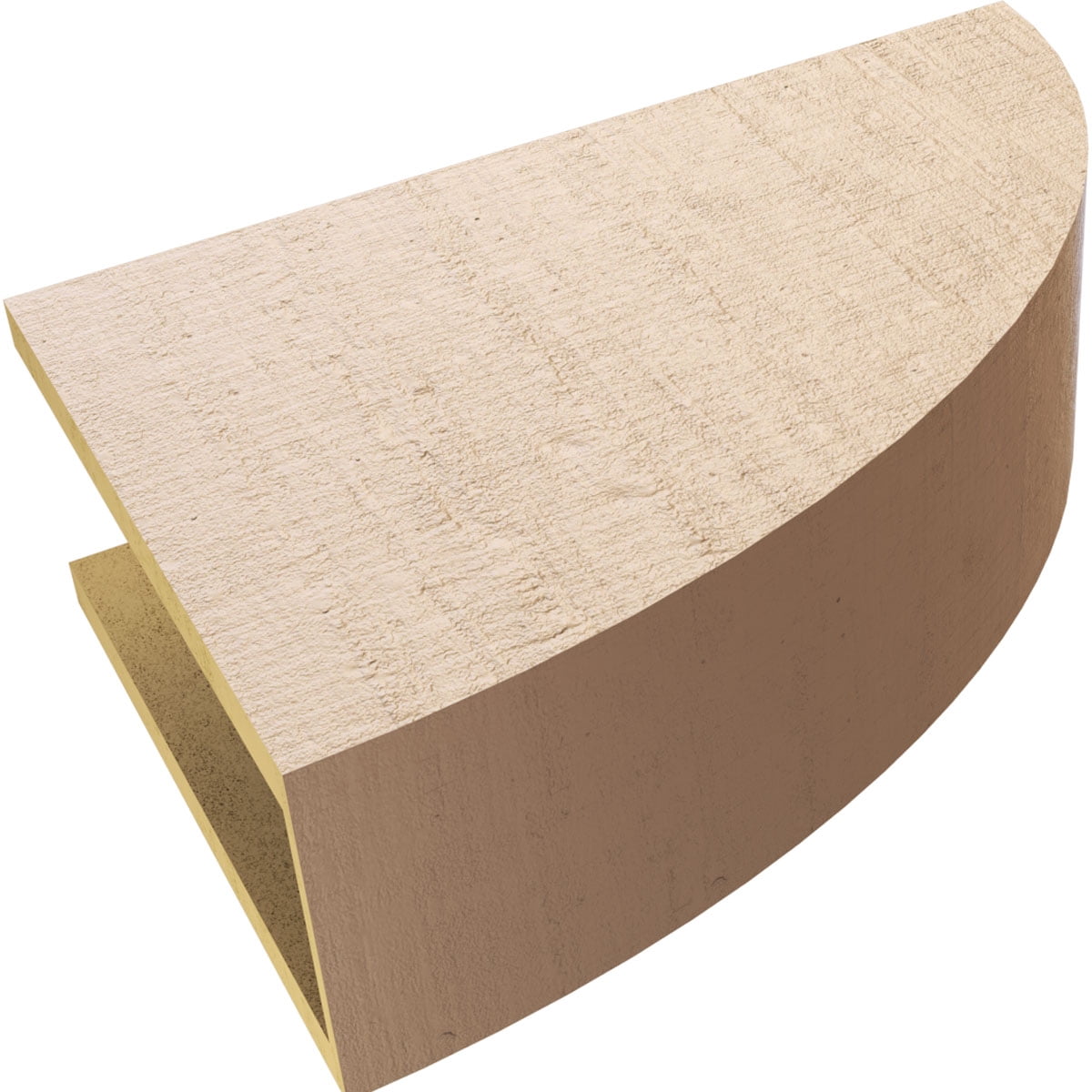 7"W x 21"D x 14"H Classic Durham Rough Cedar Woodgrain TimberThane Corbel, Primed Tan