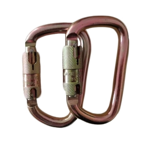 Miumaeov 45KN Alloy Steel Auto-locking Carabiner Fall Protection Professional Rescue Carabiner Hook Heavy Duty Climbing Carabiner Clips (D-Shaped)