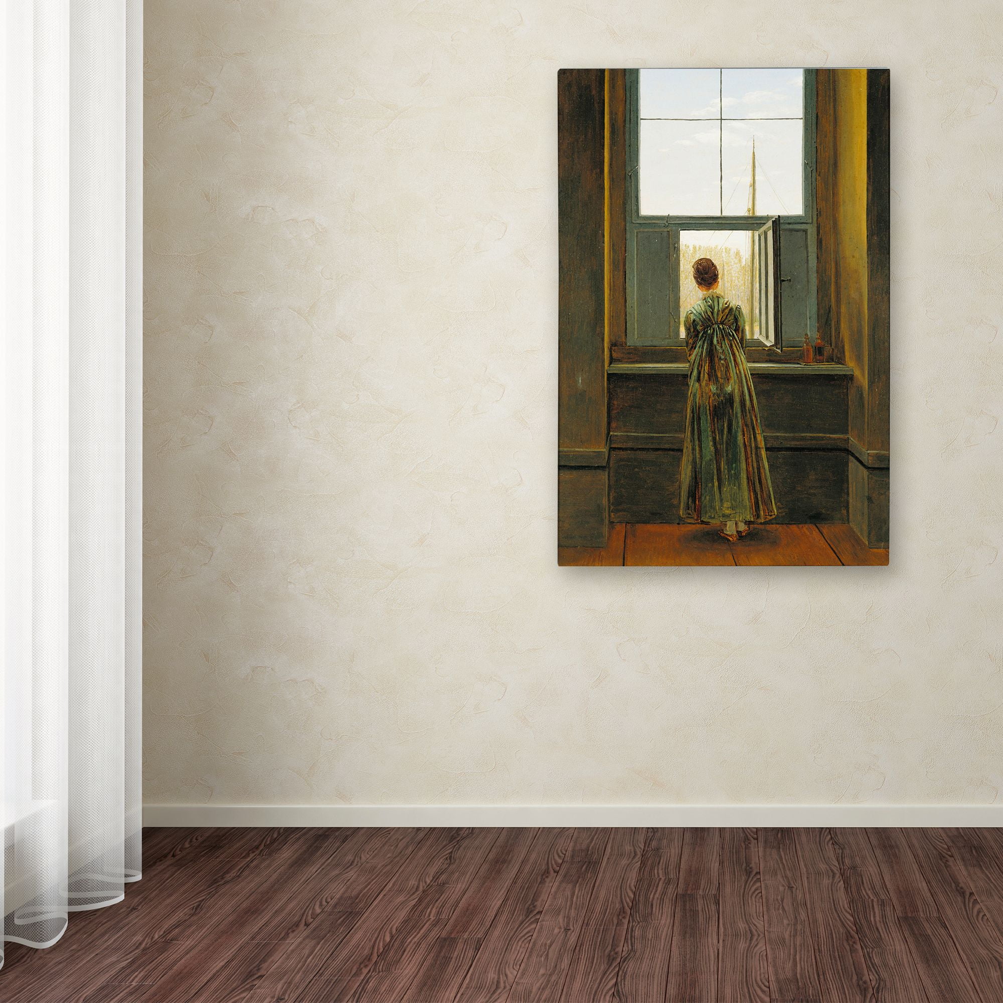 Caspar David Friedrich 'Woman At A Window' Canvas Art