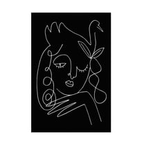 Trademark Fine Art Pictufy Studio Lineart Swan Black Vector 005 Canvas Wall Art
