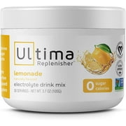 Ultima Replenisher Electrolyte Hydration Mix, Lemonade, 30 Serving Canister - Sugar-Free, 0 Calories, 0 Carbs - Gluten-Free, Keto, Non-GMO, Vegan -Magnesium, Potassium, Calcium, Sodium