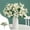 White_Free Size, variant on YOHAVEN Many Artificial Lilies Bouquets for Home Weddings, Multi-purpose Decorative Flowers, White, Red, or Purple for Wedding Bouquets, Holiday Parties, or Indoor Christmas Decor